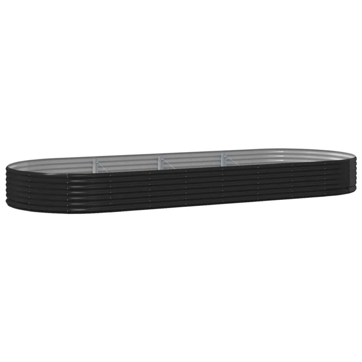 vidaXL Ζαρντινιέρα Ανθρακί 373x140x36εκ Ατσάλι με Ηλεκτρ. Βαφή Πούδρας