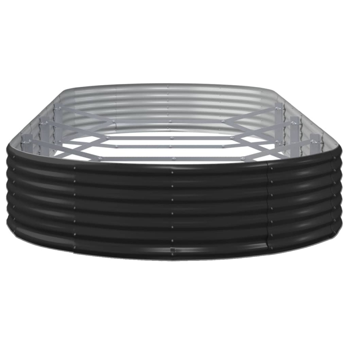 vidaXL Ζαρντινιέρα Ανθρακί 373x140x36εκ Ατσάλι με Ηλεκτρ. Βαφή Πούδρας