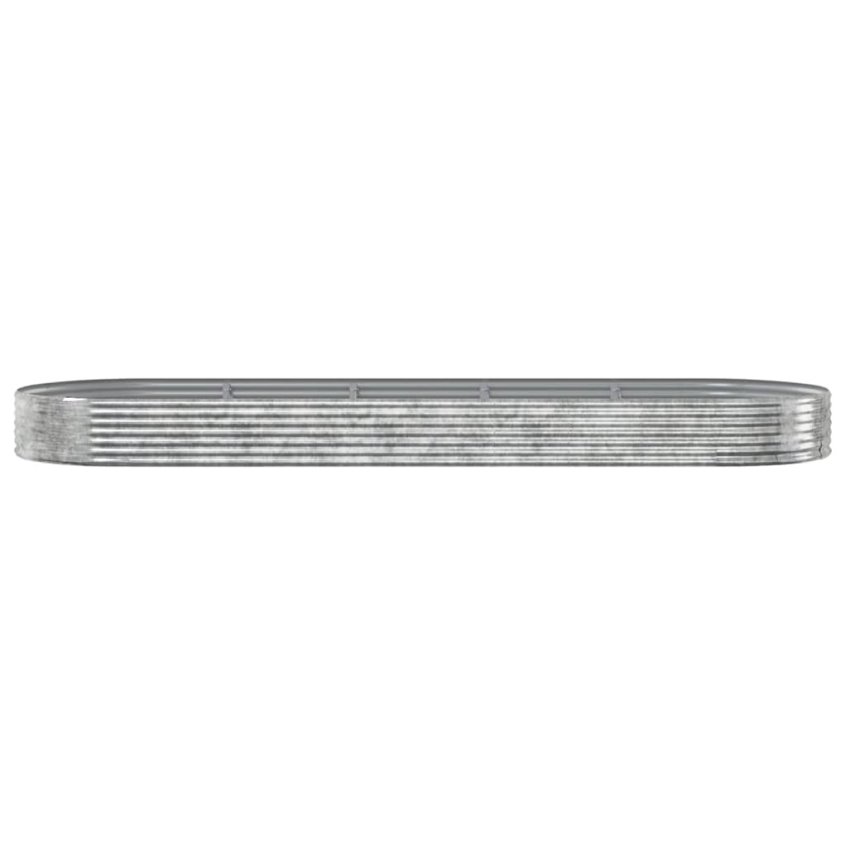vidaXL Ζαρντινιέρα Ασημί 450x140x36 εκ. Ατσάλι με Ηλεκτρ. Βαφή Πούδρας
