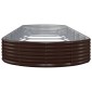 vidaXL Ζαρντινιέρα Καφέ 523x140x36 εκ. Ατσάλι με Ηλεκτρ. Βαφή Πούδρας