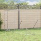 vidaXL Κλουβί Σκύλου Εξωτερ. Χώρου Ασημί 4x8x2 μ. από Γαλβαν. Ατσάλι