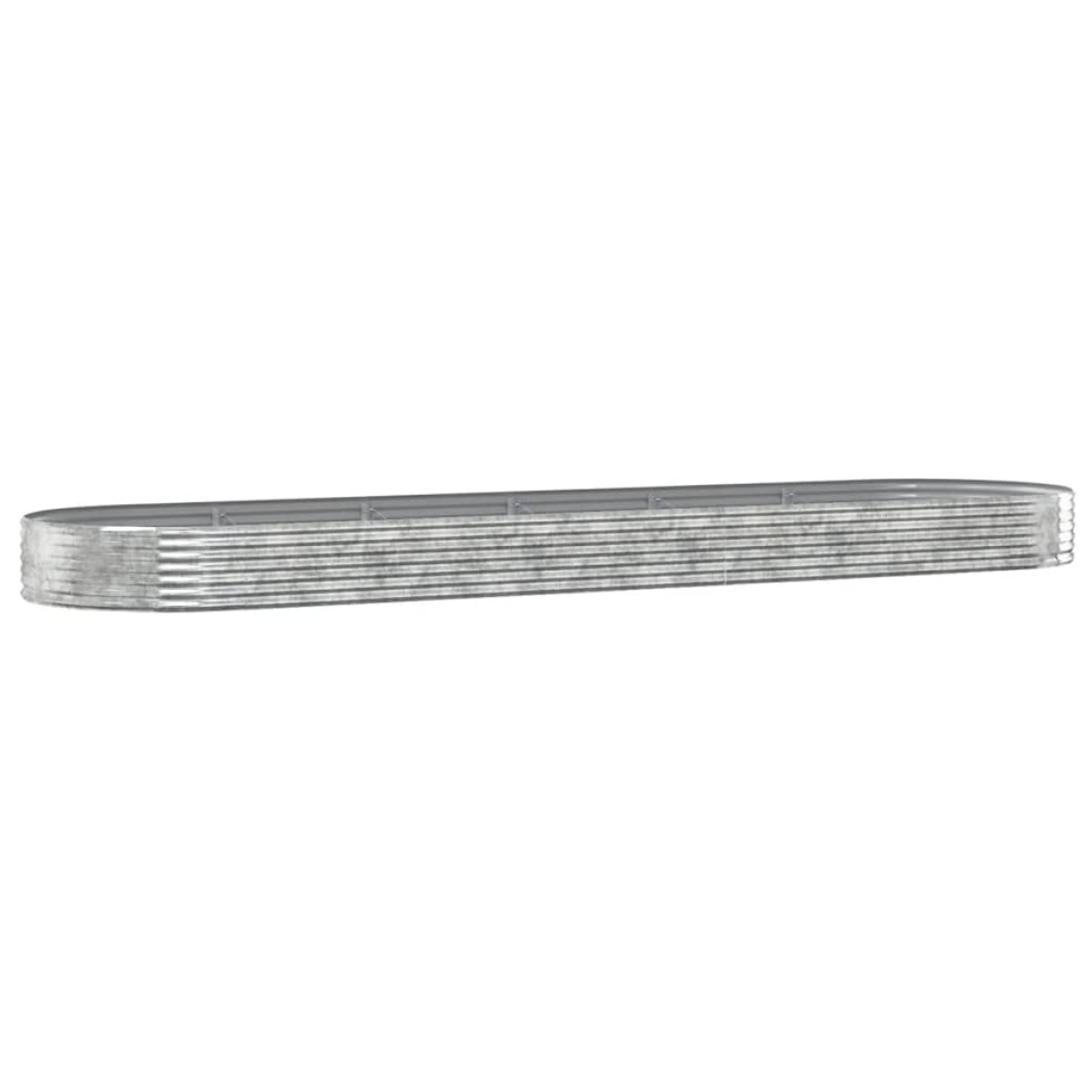 vidaXL Ζαρντινιέρα Ασημί 523x140x36 εκ. Ατσάλι με Ηλεκτρ. Βαφή Πούδρας