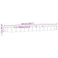 vidaXL Ζαρντινιέρα Ασημί 523x140x36 εκ. Ατσάλι με Ηλεκτρ. Βαφή Πούδρας