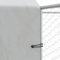 vidaXL Κλουβί Σκύλου Εξ. Χώρου με Οροφή Ασημί 10x10x2,5 μ Γαλβ. Ατσάλι