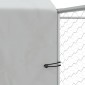 vidaXL Κλουβί Σκύλου Εξ. Χώρου με Οροφή Ασημί 12x12x2,5 μ Γαλβ. Ατσάλι