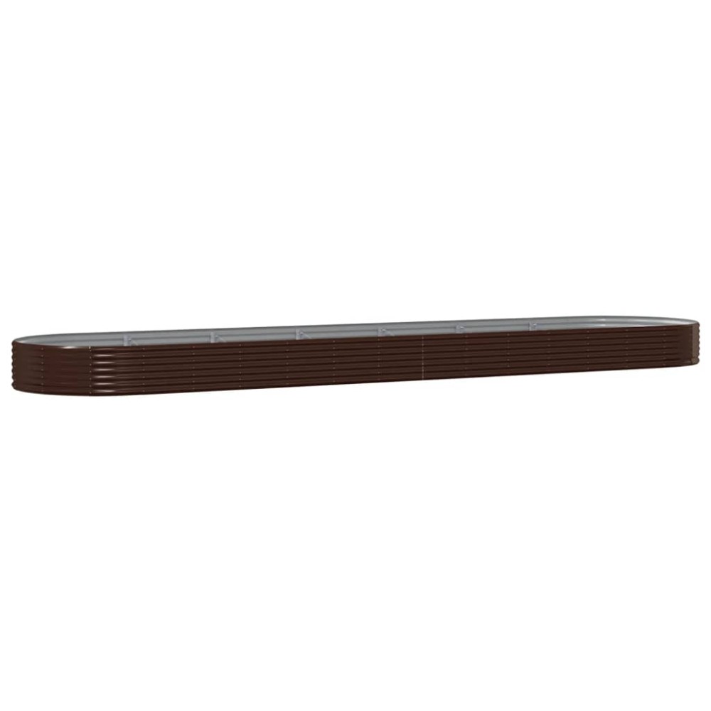 vidaXL Ζαρντινιέρα Καφέ 600x140x36 εκ. Γαλβανισμένος χάλυβας