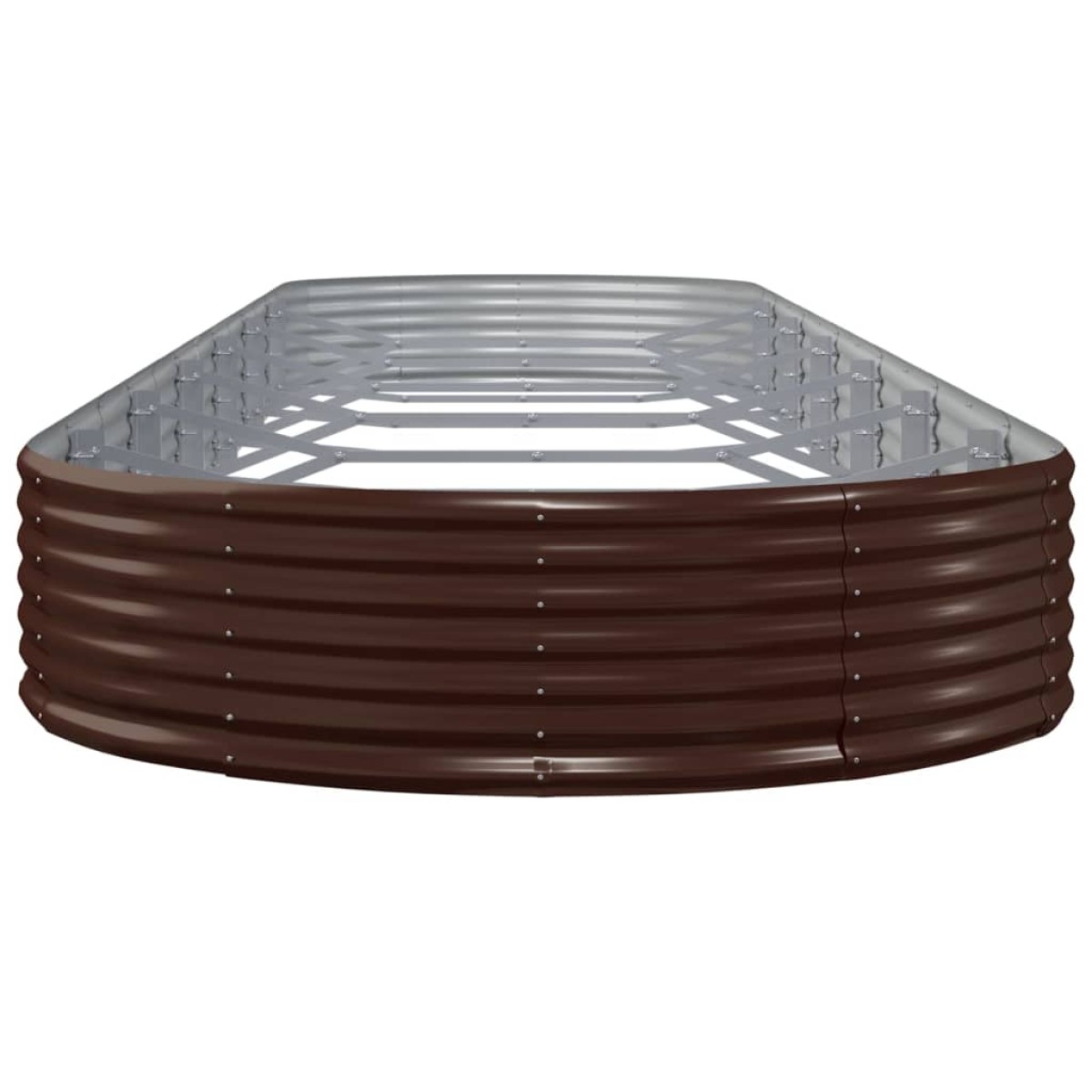 vidaXL Ζαρντινιέρα Καφέ 600x140x36 εκ. Ατσάλι με Ηλεκτρ. Βαφή Πούδρας