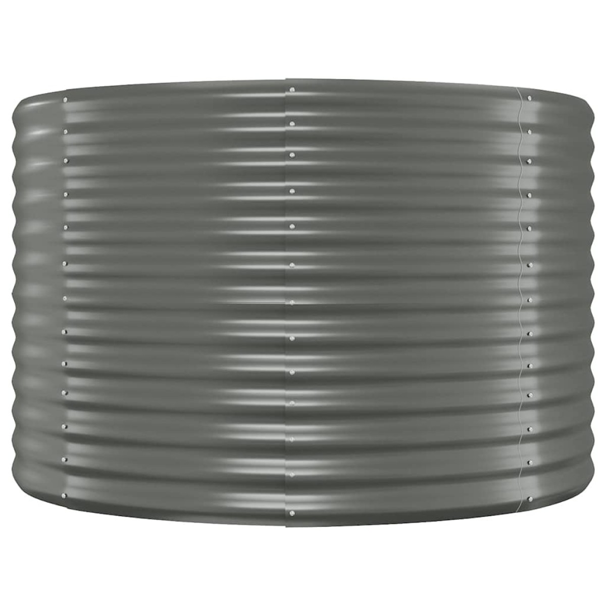 vidaXL Ζαρντινιέρα Γκρι 100x100x68 εκ. Ατσάλι με Ηλεκτρ. Βαφή Πούδρας