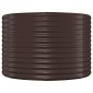 vidaXL Ζαρντινιέρα Καφέ 100x100x68 εκ. Ατσάλι με Ηλεκτρ. Βαφή Πούδρας