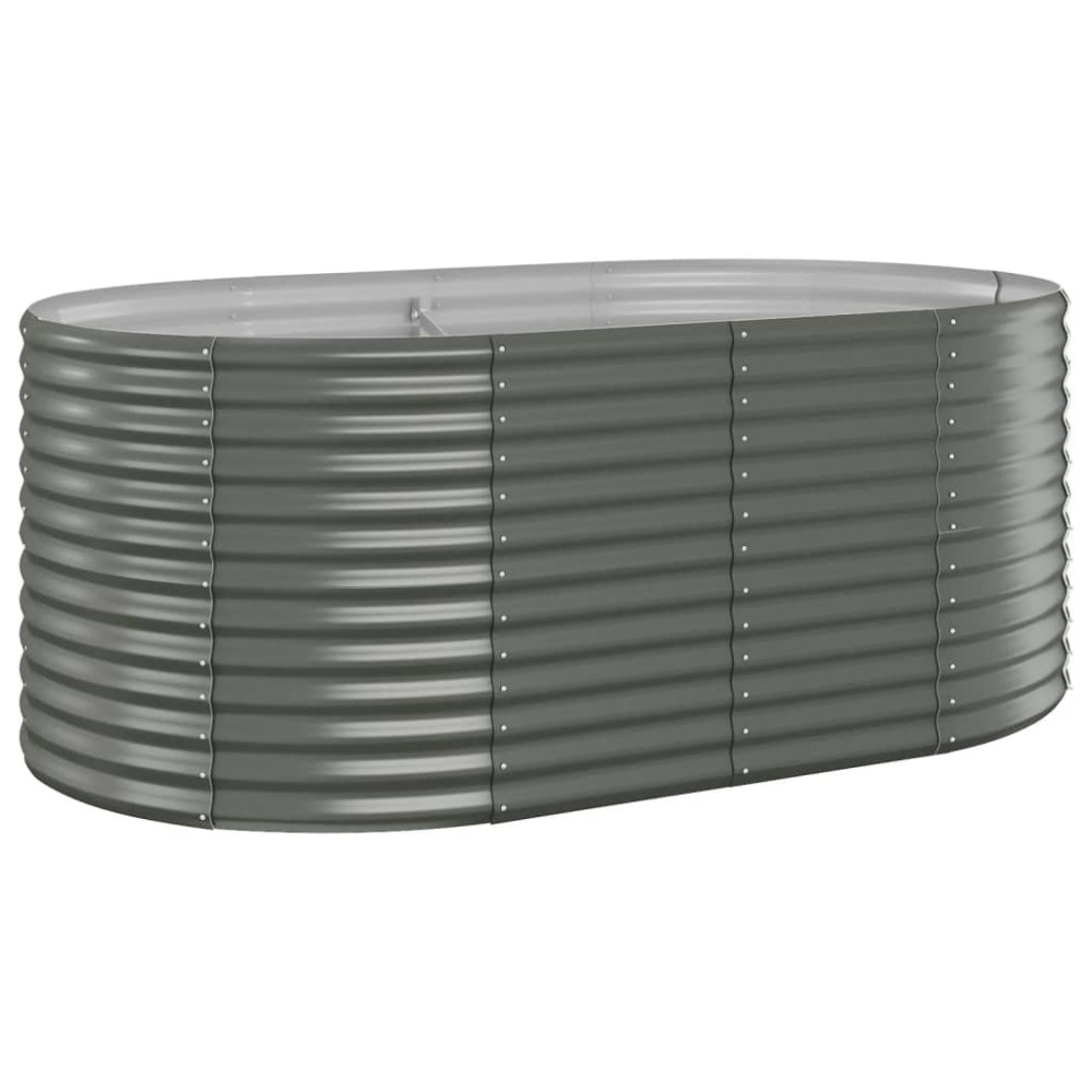 vidaXL Ζαρντινιέρα Γκρι 175x100x68 εκ. Γαλβανισμένος χάλυβας