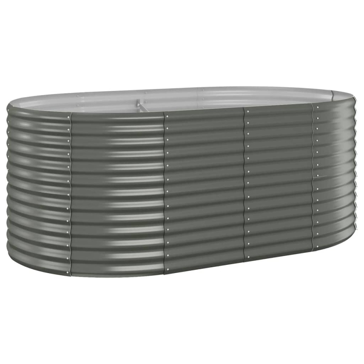 vidaXL Ζαρντινιέρα Γκρι 175x100x68 εκ. Ατσάλι με Ηλεκτρ. Βαφή Πούδρας