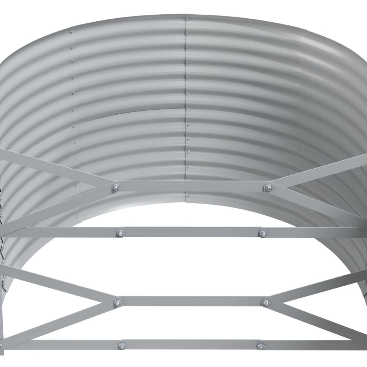 vidaXL Ζαρντινιέρα Γκρι 175x100x68 εκ. Ατσάλι με Ηλεκτρ. Βαφή Πούδρας