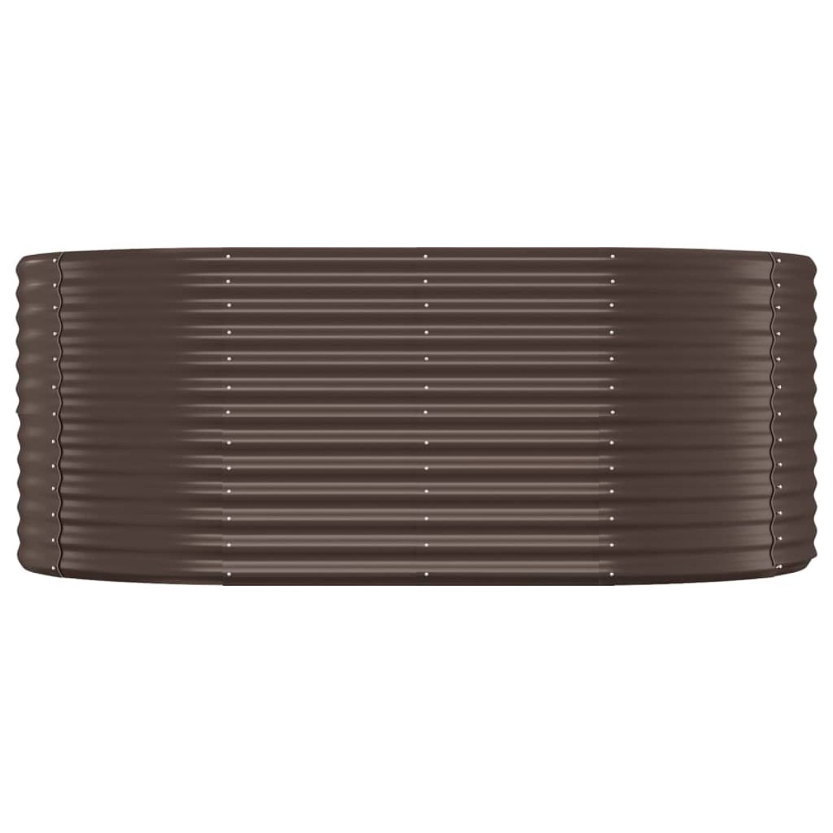 vidaXL Ζαρντινιέρα Καφέ 175x100x68 εκ. Ατσάλι με Ηλεκτρ. Βαφή Πούδρας