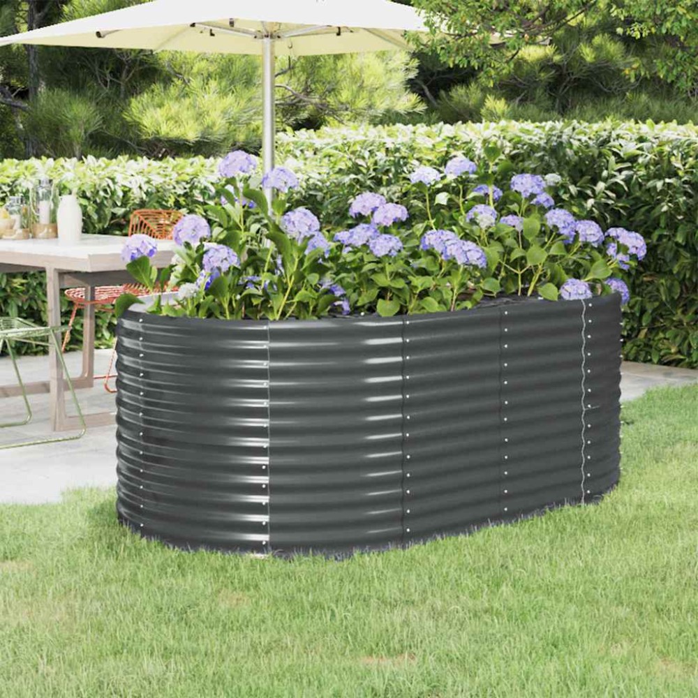 vidaXL Ζαρντινιέρα Ανθρακί 175x100x68εκ Γαλβανισμένος χάλυβας