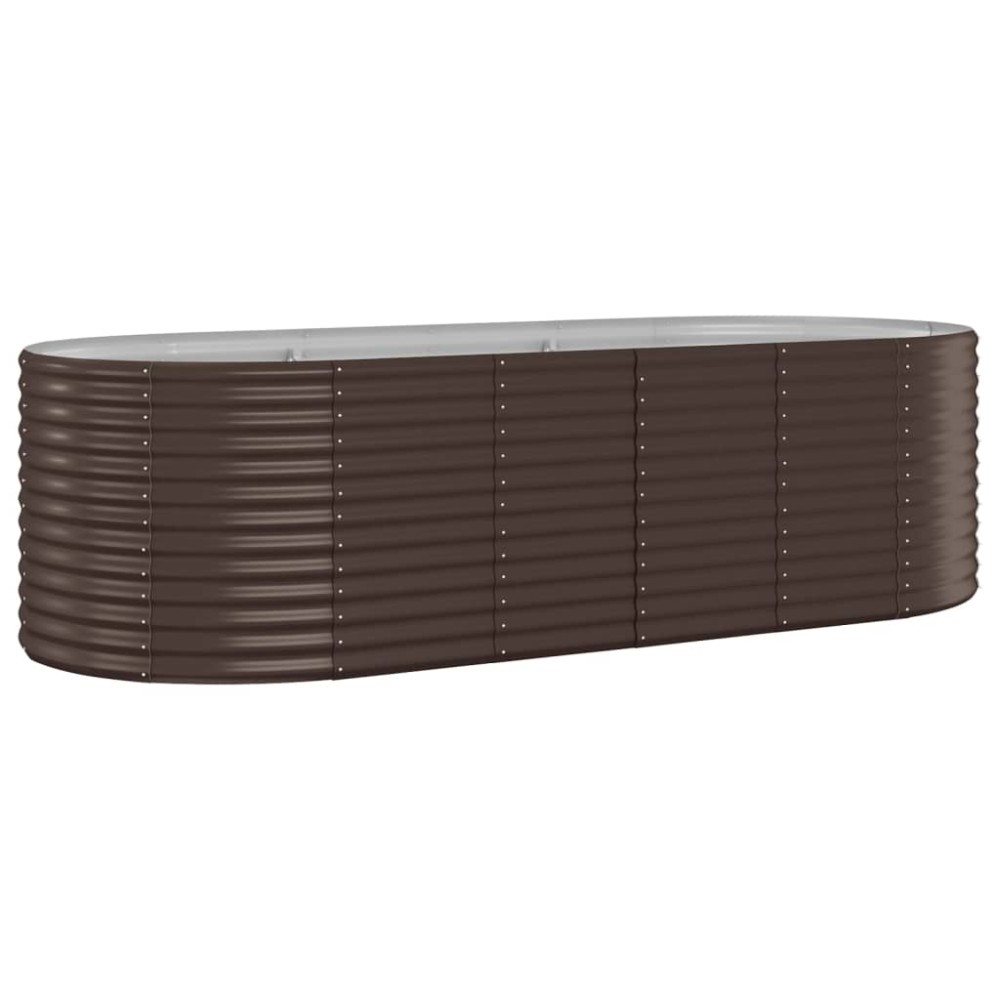 vidaXL Ζαρντινιέρα Καφέ 249x100x68εκ Γαλβανισμένος χάλυβας