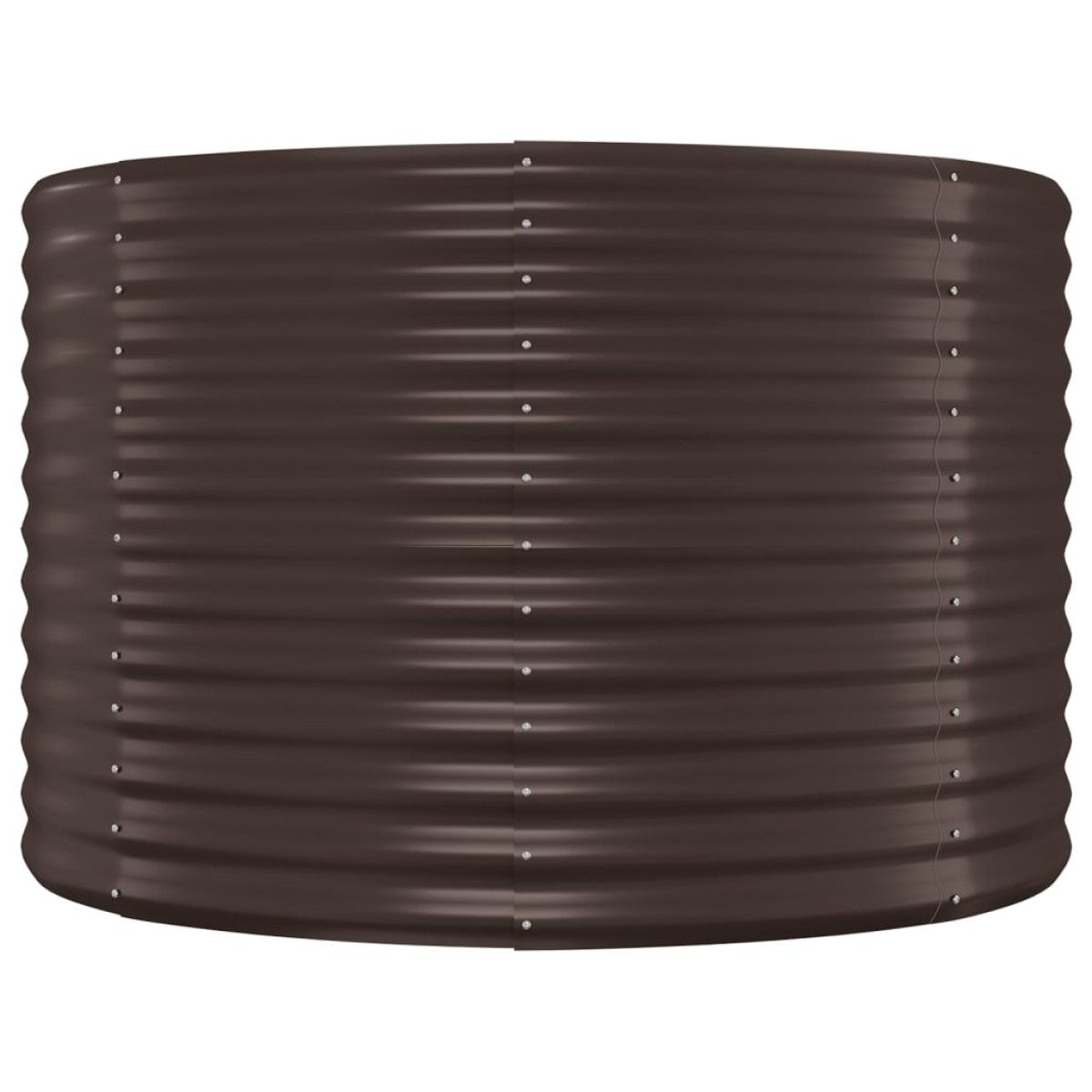 vidaXL Ζαρντινιέρα Καφέ 249x100x68εκ Ατσάλι με Ηλεκτρ. Βαφή Πούδρας