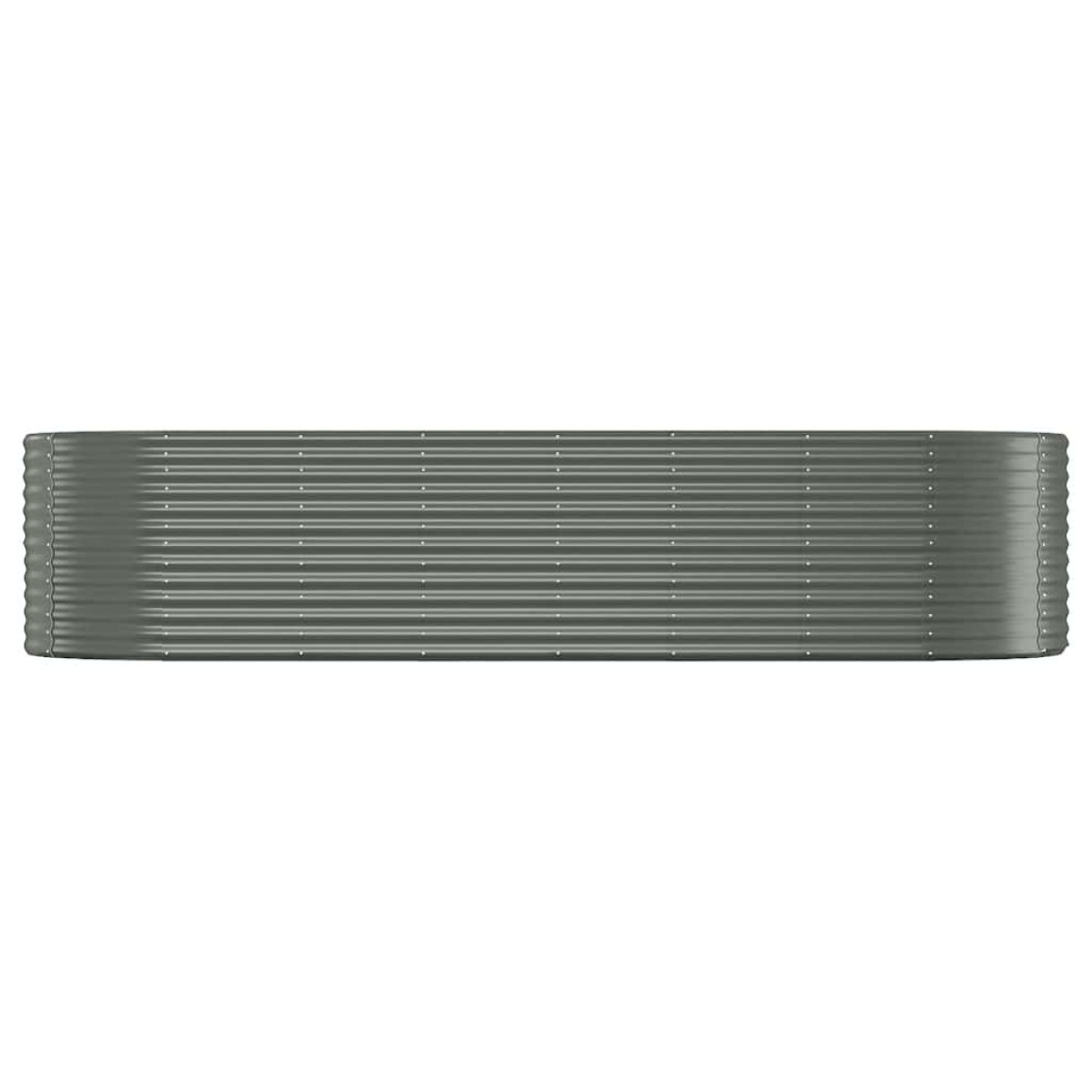 vidaXL Ζαρντινιέρα Γκρι 322x100x68 εκ. Ατσάλι με Ηλεκτρ. Βαφή Πούδρας