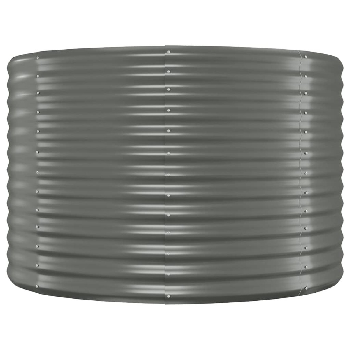 vidaXL Ζαρντινιέρα Γκρι 322x100x68 εκ. Ατσάλι με Ηλεκτρ. Βαφή Πούδρας