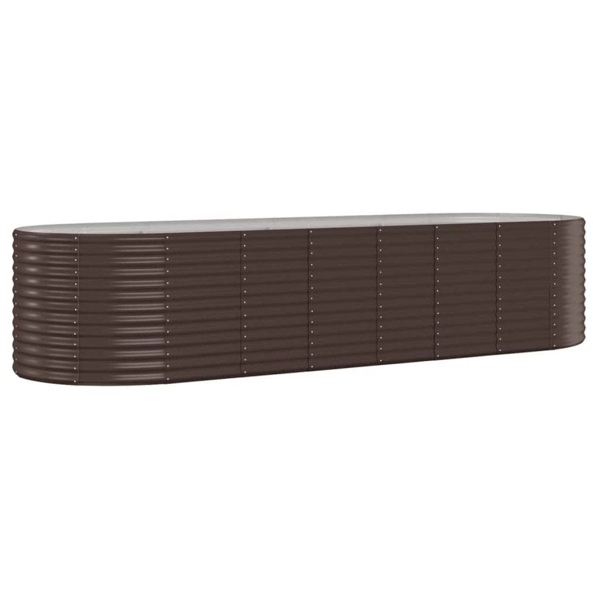 vidaXL Ζαρντινιέρα Καφέ 322x100x68 εκ. Ατσάλι με Ηλεκτρ. Βαφή Πούδρας