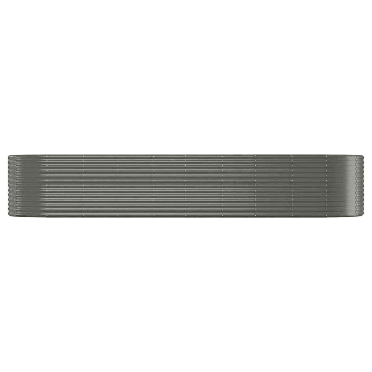 vidaXL Ζαρντινιέρα Γκρι 396x100x68 εκ. Ατσάλι με Ηλεκτρ. Βαφή Πούδρας