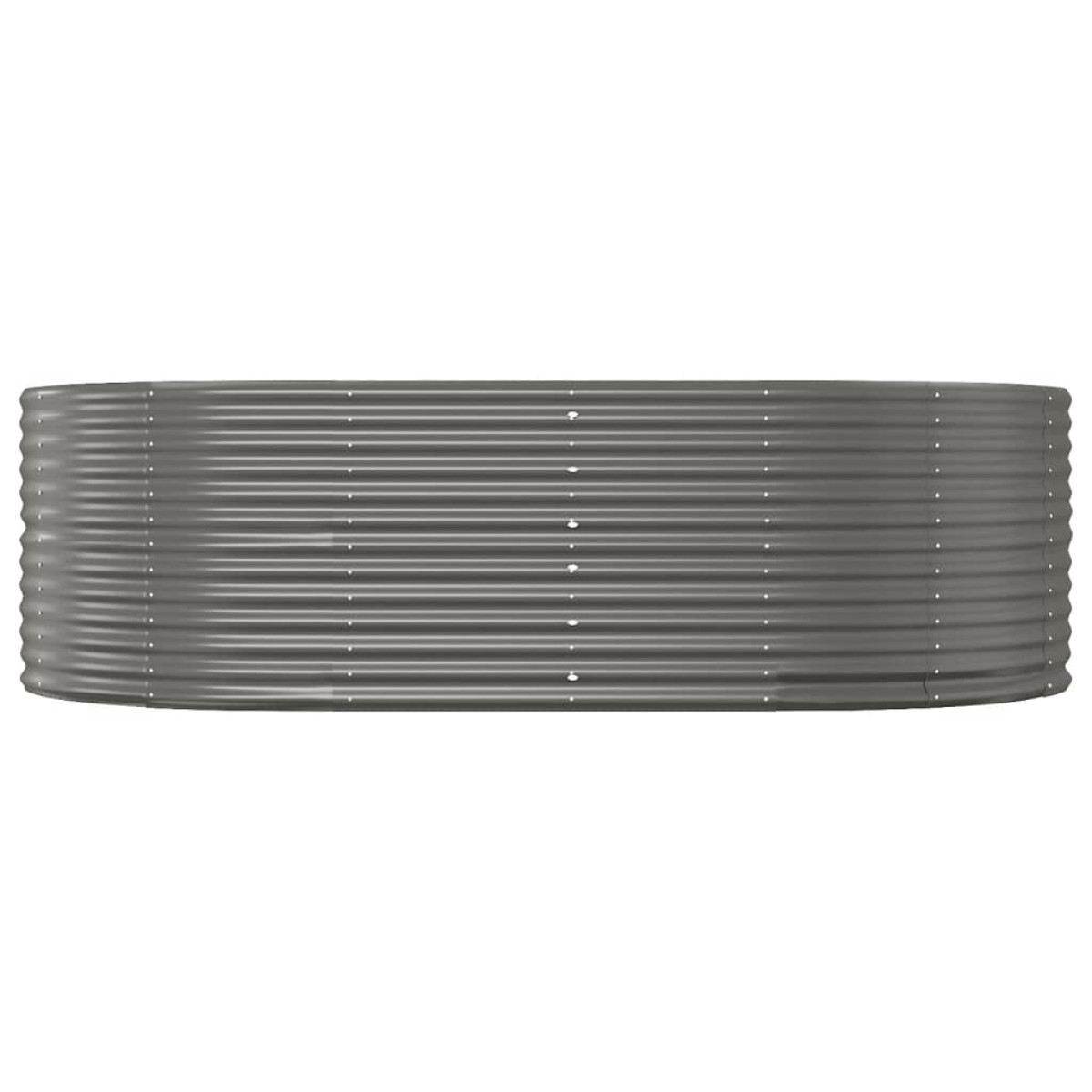 vidaXL Ζαρντινιέρα Γκρι 212x140x68 εκ. Ατσάλι Με Ηλεκτρ. Βαφή Πούδρας