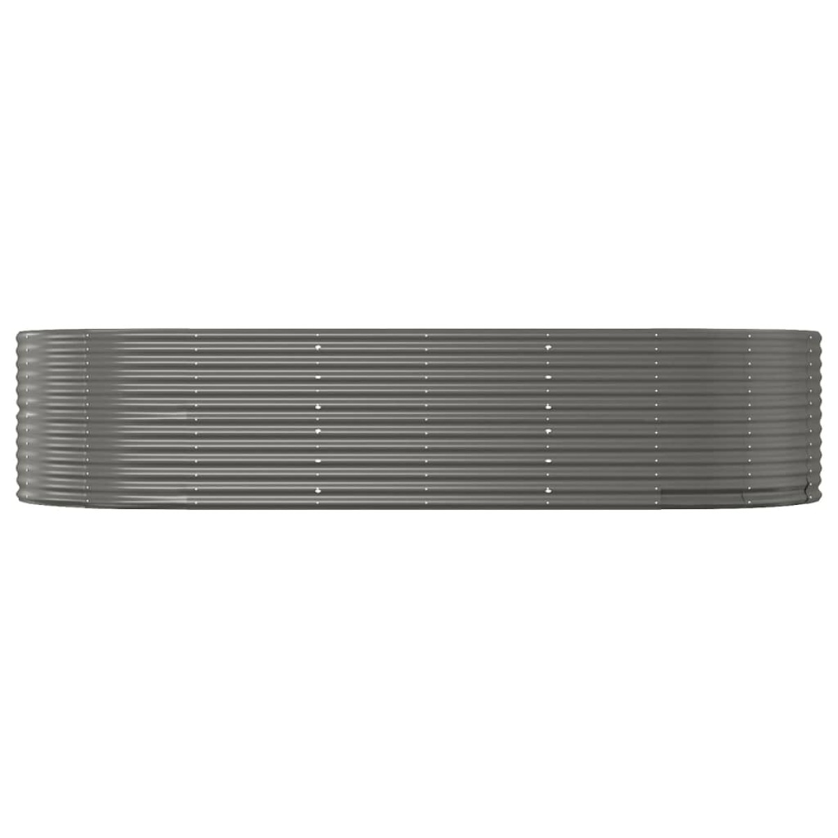 vidaXL Ζαρντινιέρα Γκρι 291x140x68 εκ. Ατσάλι με Ηλεκτρ. Βαφή Πούδρας