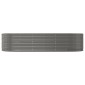 vidaXL Ζαρντινιέρα Γκρι 291x140x68 εκ. Ατσάλι με Ηλεκτρ. Βαφή Πούδρας