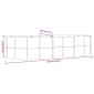 vidaXL Ζαρντινιέρα Γκρι 291x140x68 εκ. Ατσάλι με Ηλεκτρ. Βαφή Πούδρας