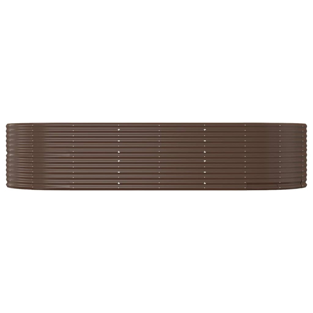 vidaXL Ζαρντινιέρα Καφέ 291x140x68 εκ. Ατσάλι με Ηλεκτρ. Βαφή Πούδρας