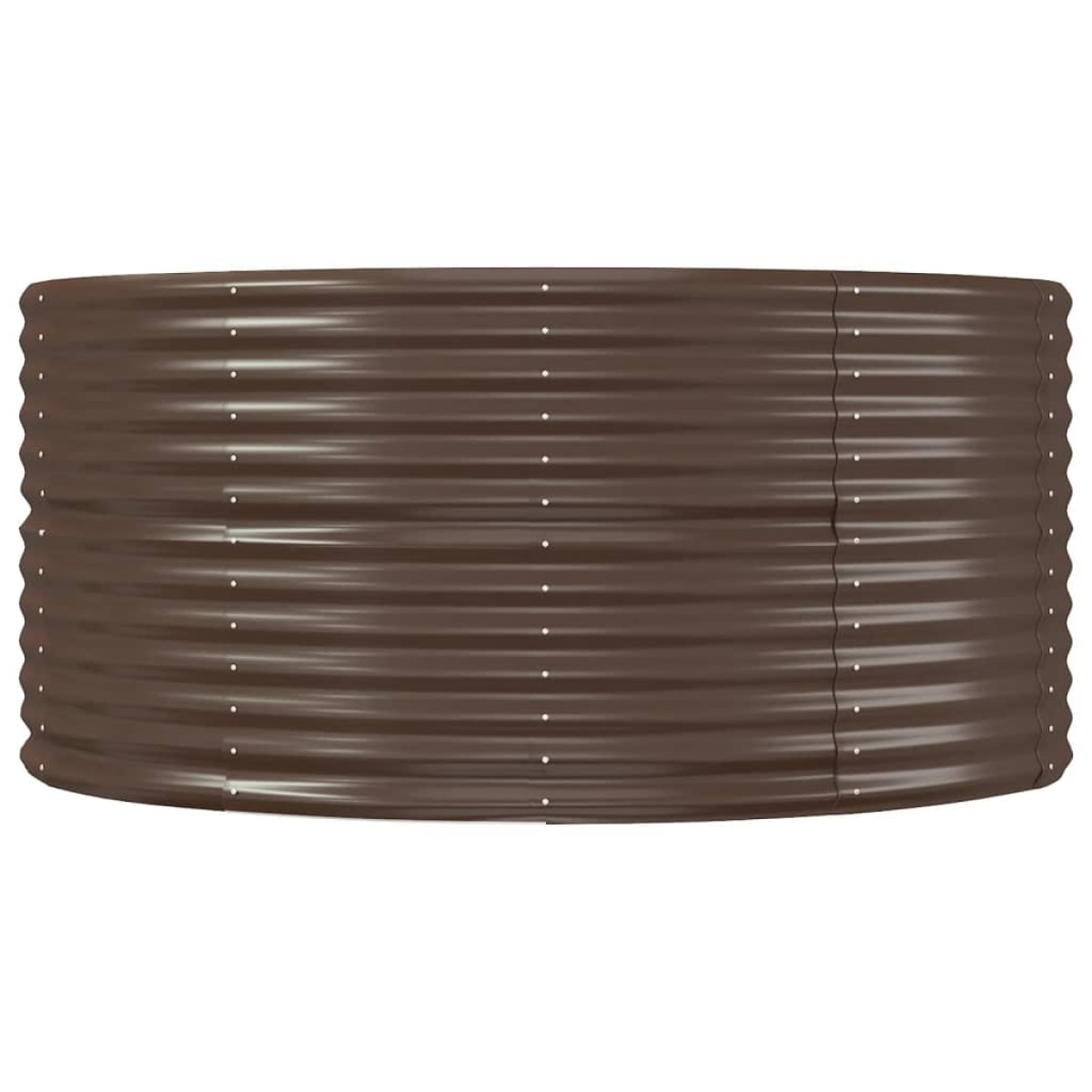 vidaXL Ζαρντινιέρα Καφέ 291x140x68 εκ. Ατσάλι με Ηλεκτρ. Βαφή Πούδρας