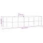 vidaXL Ζαρντινιέρα Καφέ 291x140x68 εκ. Ατσάλι με Ηλεκτρ. Βαφή Πούδρας