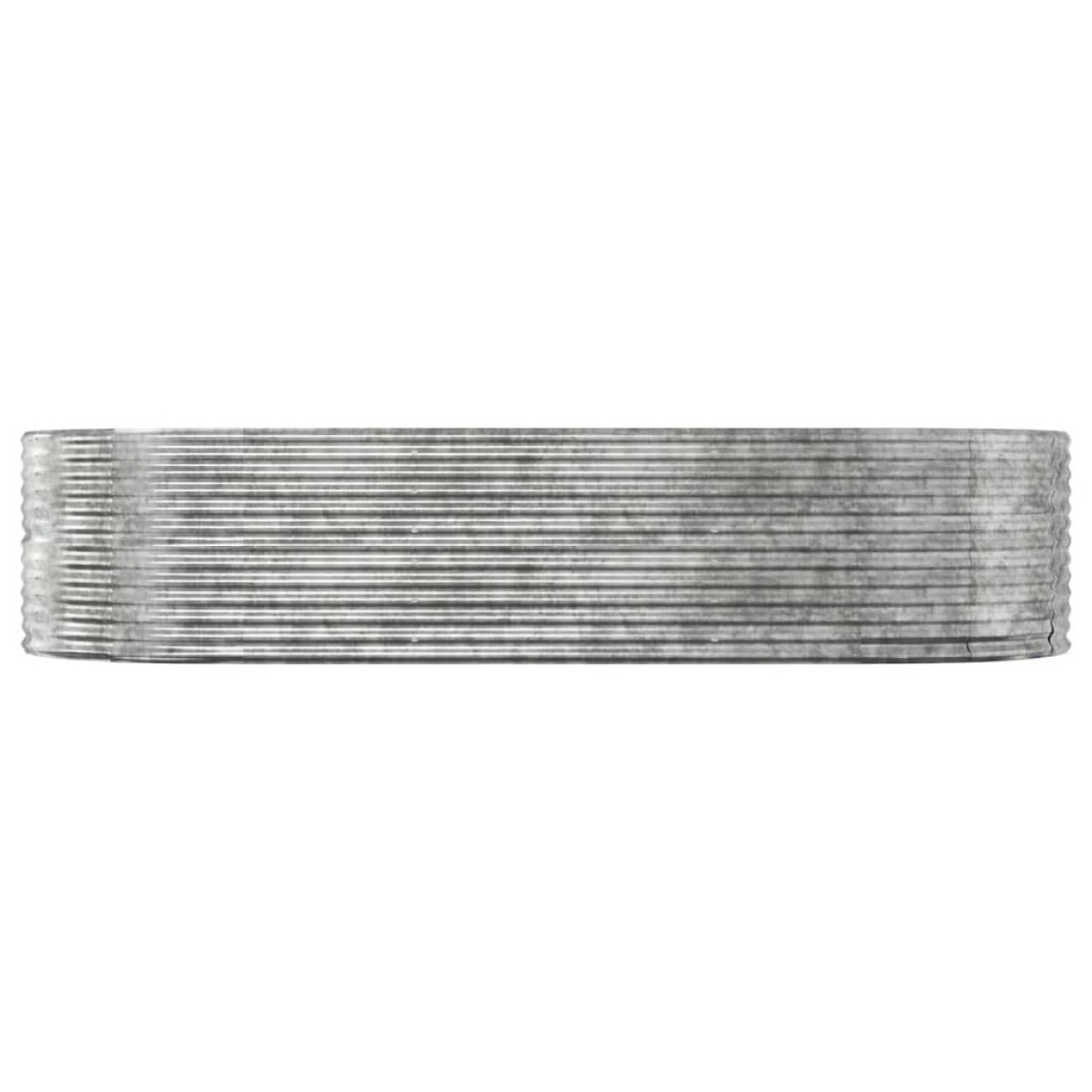 vidaXL Ζαρντινιέρα Ασημί 291x140x68 εκ. Ατσάλι με Ηλεκτρ. Βαφή Πούδρας