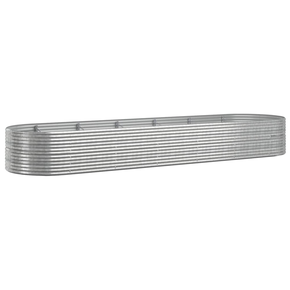 vidaXL Ζαρντινιέρα Ασημί 510x140x68 εκ. Ατσάλι με Ηλεκτρ. Βαφή Πούδρας