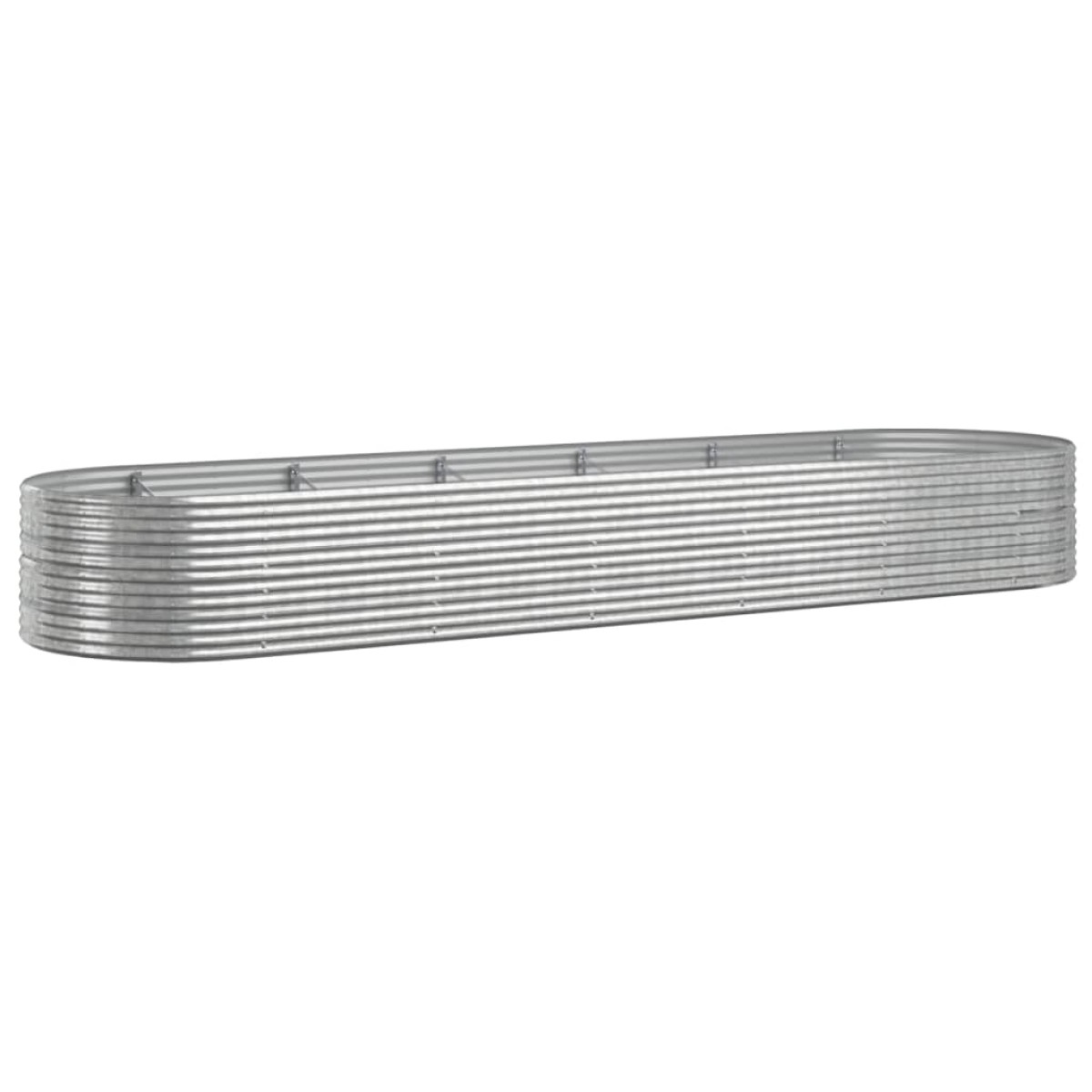 vidaXL Ζαρντινιέρα Ασημί 510x140x68 εκ. Ατσάλι με Ηλεκτρ. Βαφή Πούδρας