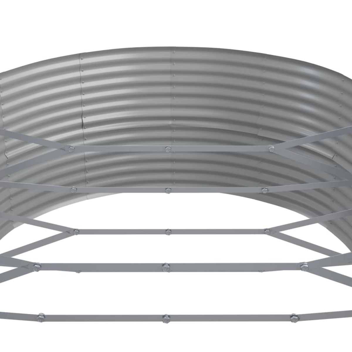 vidaXL Ζαρντινιέρα Ασημί 510x140x68 εκ. Ατσάλι με Ηλεκτρ. Βαφή Πούδρας