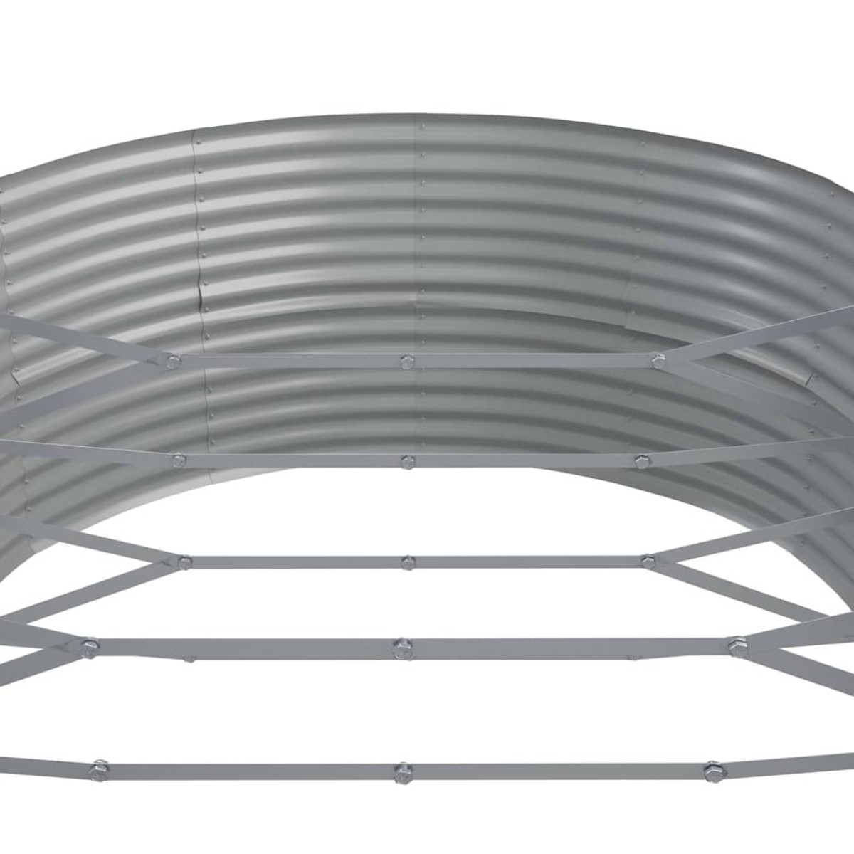 vidaXL Ζαρντινιέρα Ασημί 586x140x68 εκ. Ατσάλι με Ηλεκτρ. Βαφή Πούδρας