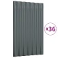 vidaXL Πάνελ Οροφής 36 τεμ. Ανθρακί 60x36 εκ. Ατσάλινα με Ηλεκτρ. Βαφή
