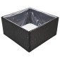 vidaXL Ζαρντινιέρα Κήπου Μαύρη 80 x 80 x 40 εκ. από Συνθετικό Ρατάν