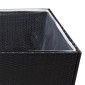 vidaXL Ζαρντινιέρα Κήπου Μαύρη 80 x 80 x 80 εκ. από Συνθετικό Ρατάν