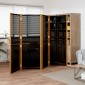 vidaXL Διαχωριστικό Δωματίου με 4 Πάνελ Μαύρο 280 x 180 εκ.