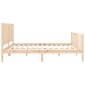 vidaXL Πλαίσιο Κρεβατιού με Κεφαλάρι Μασίφ Ξύλο Super King Size