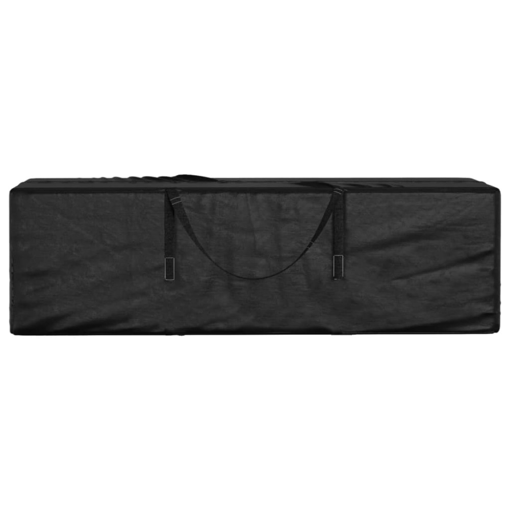 vidaXL Τσάντα Αποθ. Μαξιλαριών Κήπου Μαύρη 135x40x55 εκ. Πολυαιθυλένιο