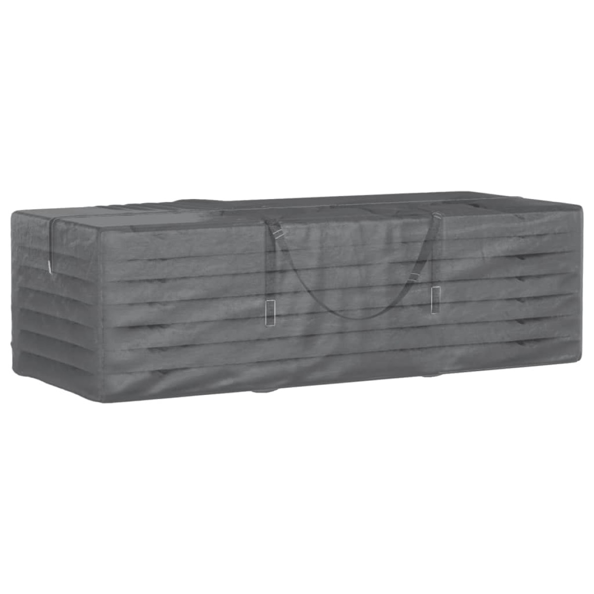 vidaXL Τσάντα Αποθ. Μαξιλαριών Κήπου Μαύρη 135x40x55 εκ. Πολυαιθυλένιο