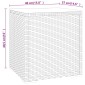 vidaXL Βοηθητικό Τραπεζάκι Γκρι 40x37x40,5εκ Συνθ Ρατάν/ Ψημένο Γυαλί