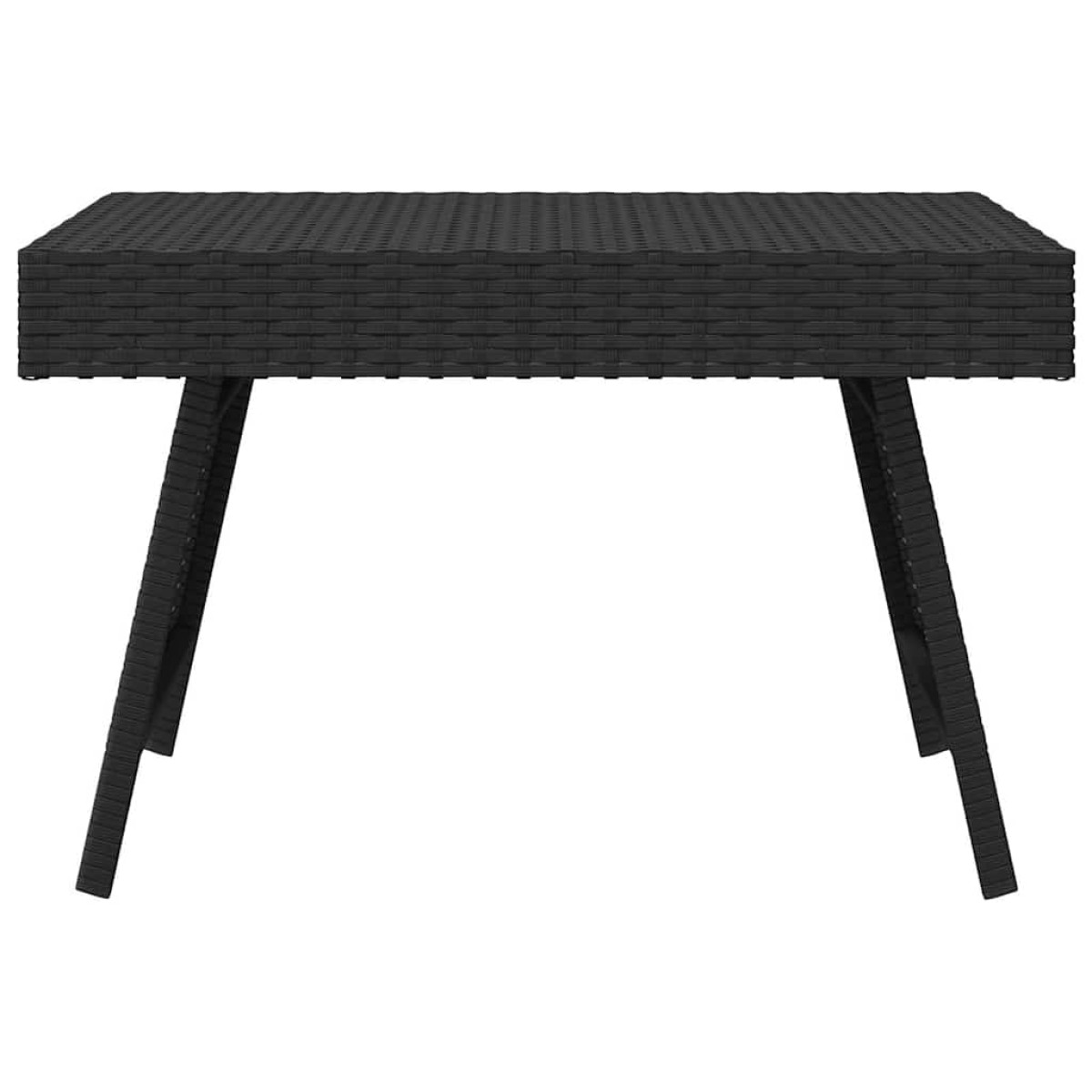 vidaXL Τραπεζάκι Βοηθητικό Πτυσσόμενο Μαύρο 60x40x38 εκ. Συνθ. Ρατάν
