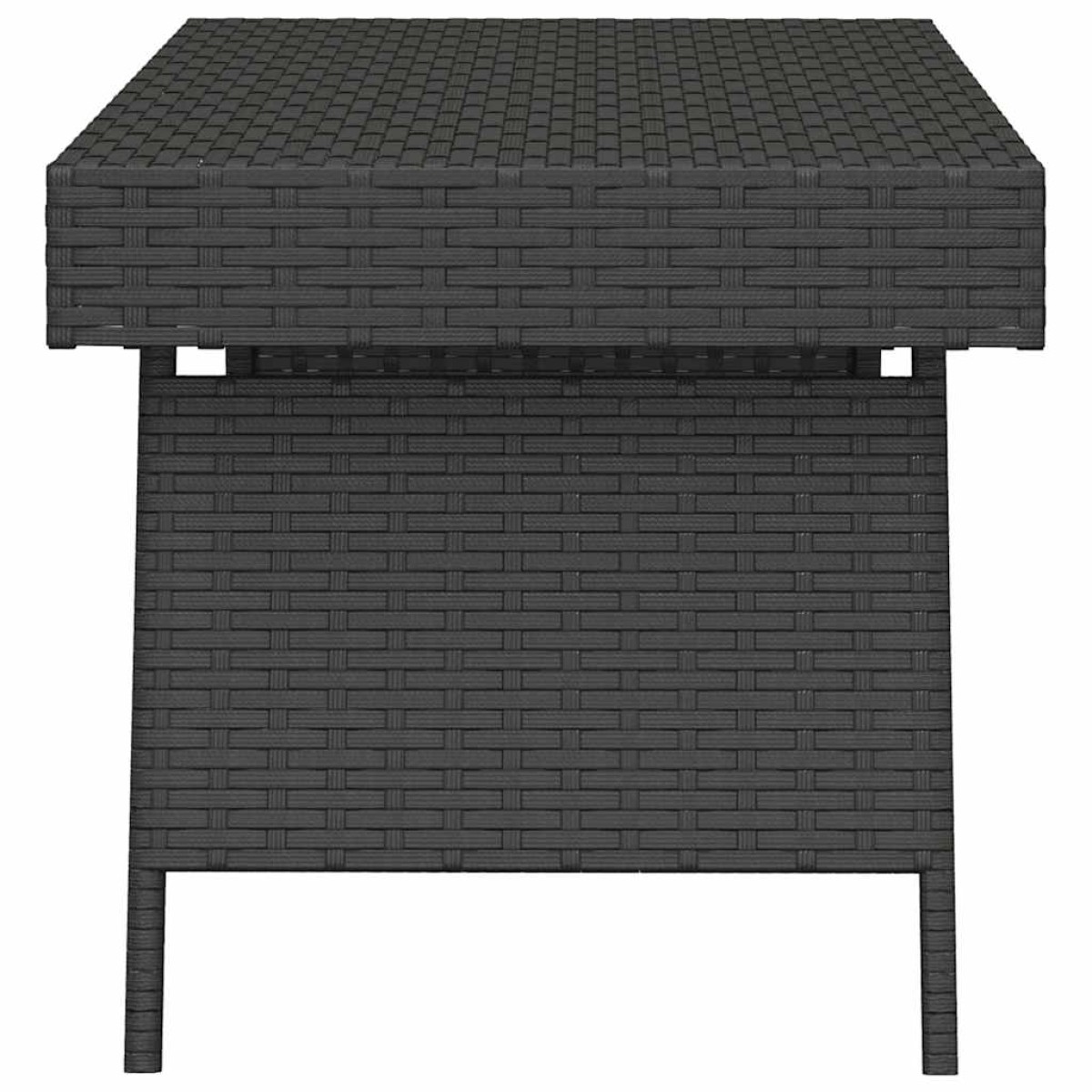 vidaXL Τραπεζάκι Βοηθητικό Πτυσσόμενο Μαύρο 60x40x38 εκ. Συνθ. Ρατάν