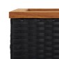 vidaXL Ζαρντινιέρα Μαύρη 80 x 40 x 40 εκ. από Συνθετικό Ρατάν