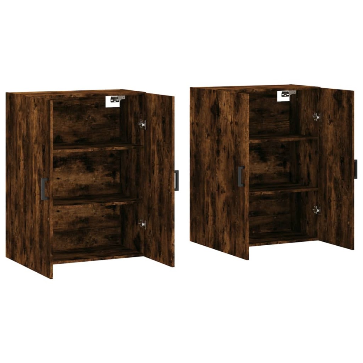 vidaXL Ντουλάπια Τοίχου 2 τεμ. Καπνιστή Δρυς 69,5 x 34 x 90 εκ.