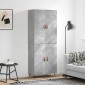 vidaXL Ντουλάπι Γκρι Σκυροδέματος 69,5x34x180 εκ. Επεξεργασμένο Ξύλο