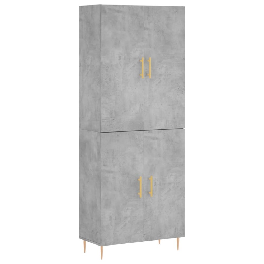vidaXL Ντουλάπι Γκρι Σκυροδέματος 69,5x34x180 εκ. Επεξεργασμένο Ξύλο